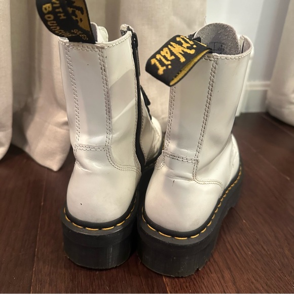 Dr. Martens Jadon Platform White Combat Boots - Picture 3 of 4